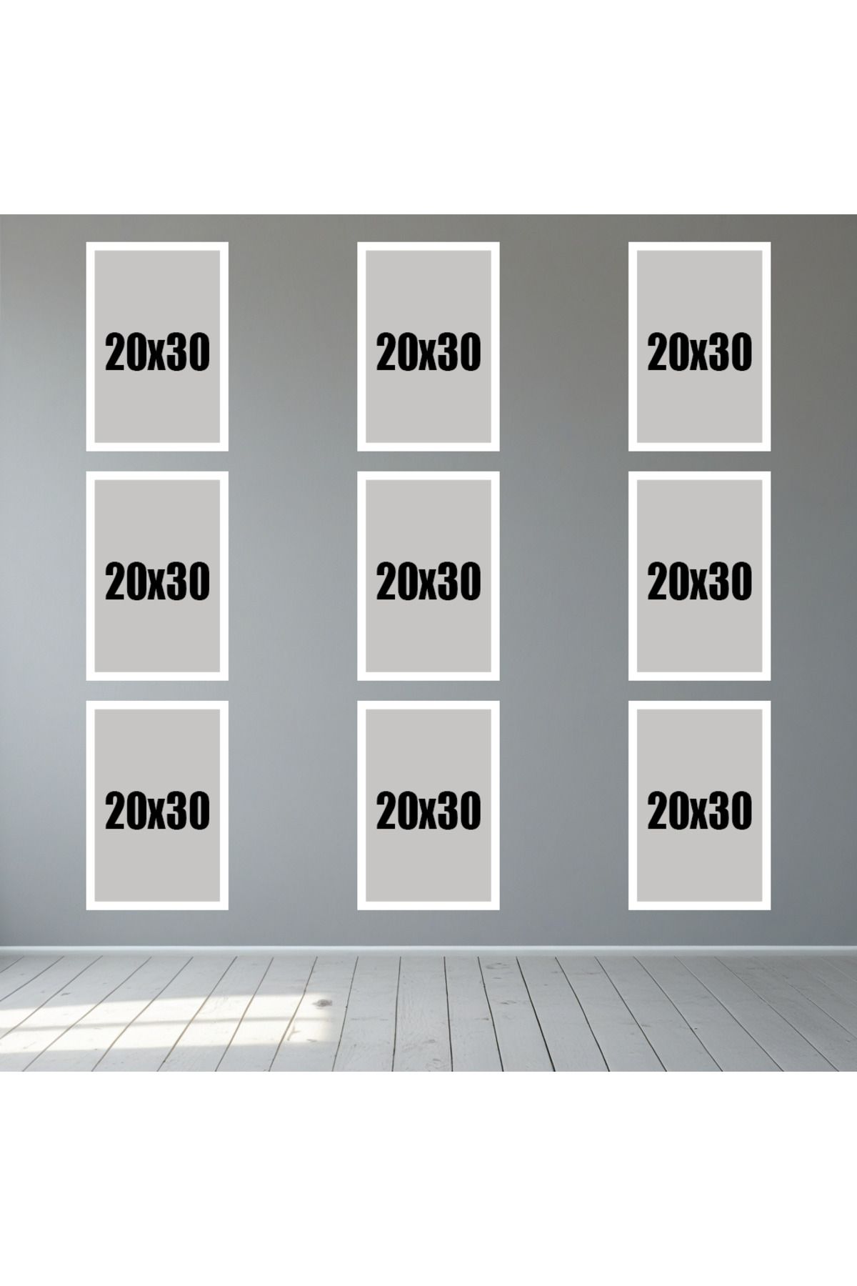 Tooall 20x30 Beyaz Boş Fotoğraf Çerçevesi Seti – 1’li, 2’li, 3’lü, 6’lı, 9’lu Duvar Dekor Çerçevesi