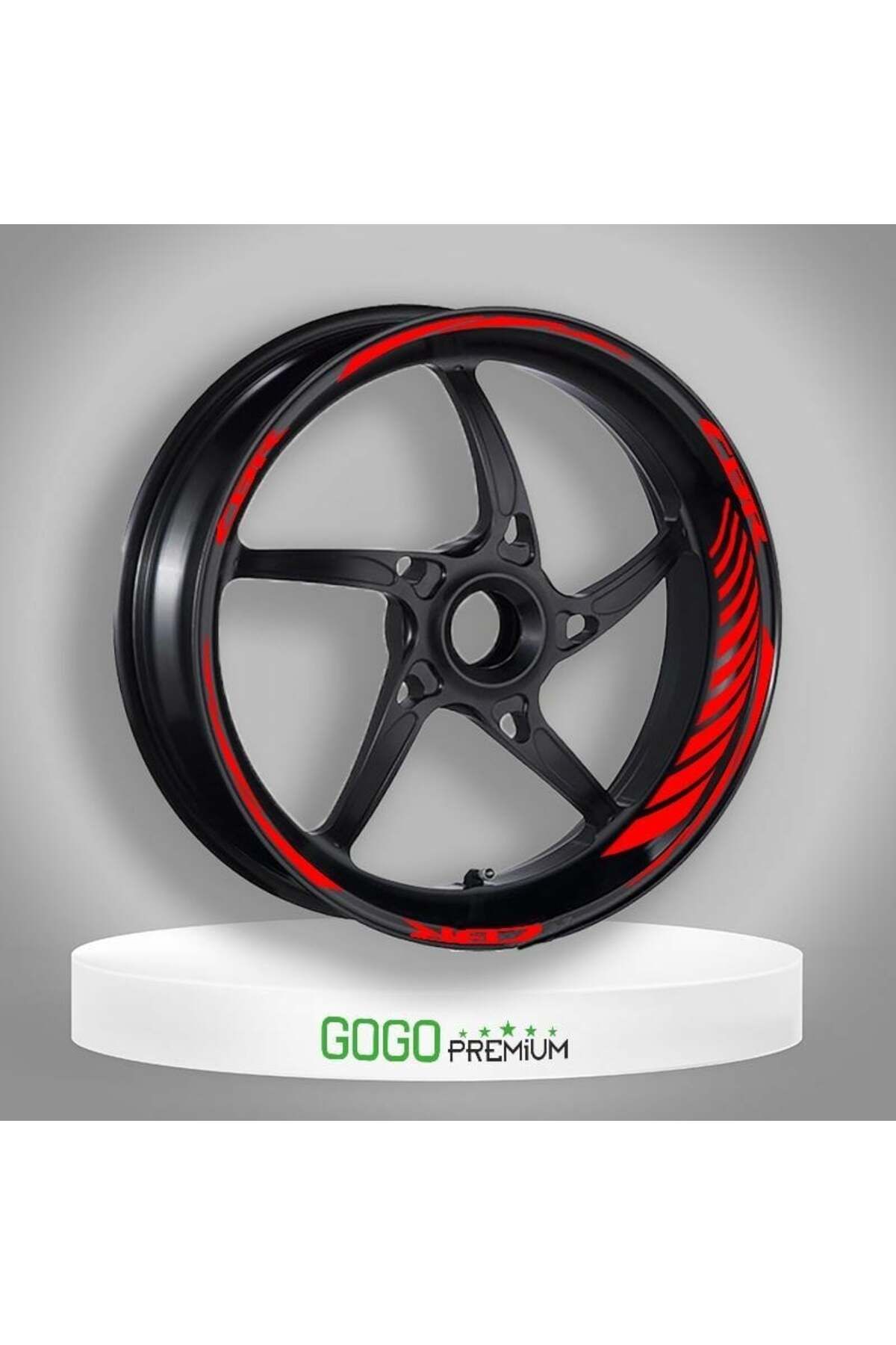 GOGOPREMİUM FLORASAN KIRMIZI HONDA CBR UYUMLU RACING 1 SET JANT ŞERİDİ