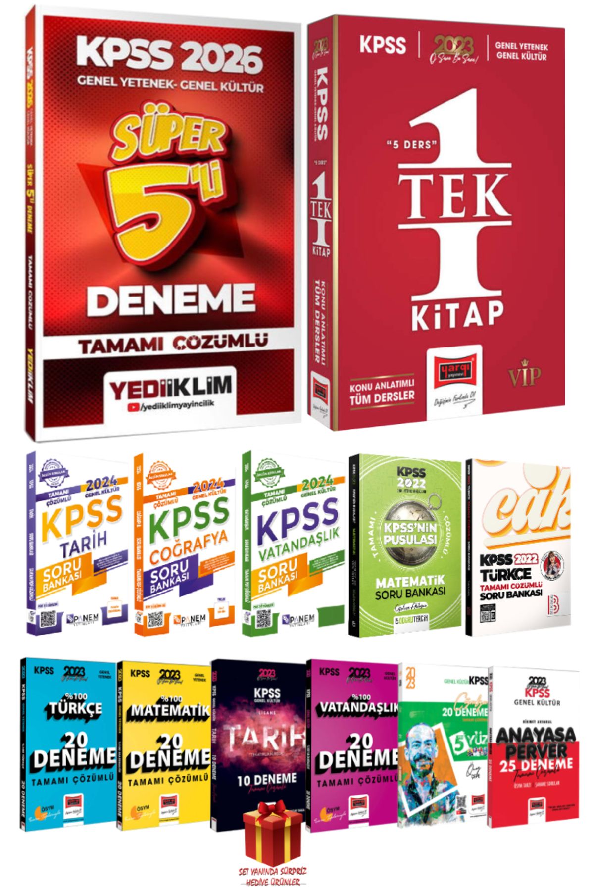Yediiklim Yayınları 2026 Yediiklim KPSS Deneme+Yargı GYGK Konu Anlatım Seti+GYGK Soru Bankası Seti+Deneme Seti