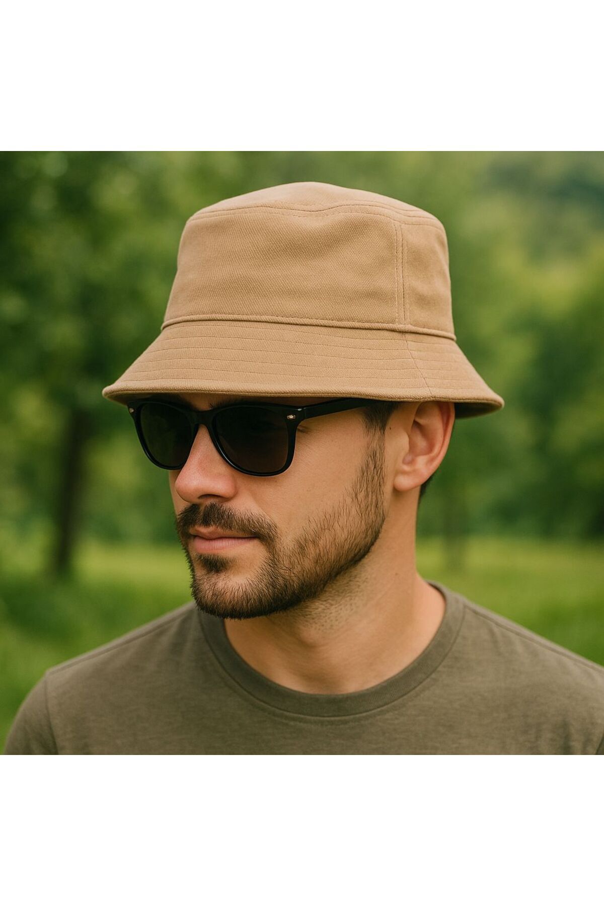 SFCOLLECTION Unisex Bucket Bermuda Şapka - Pamuk Kumaş Günlük Yazlık Kova Balıkçı Şapka