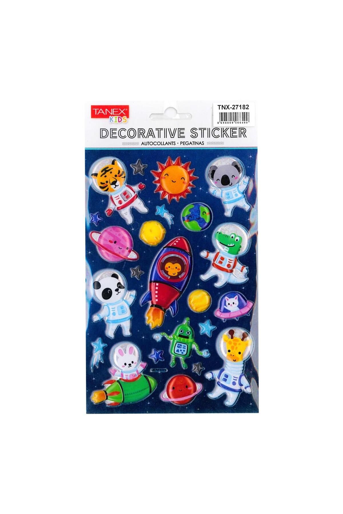Tanex Kids Sticker Puffy Astronot Hayvanlar Serisi (27182)