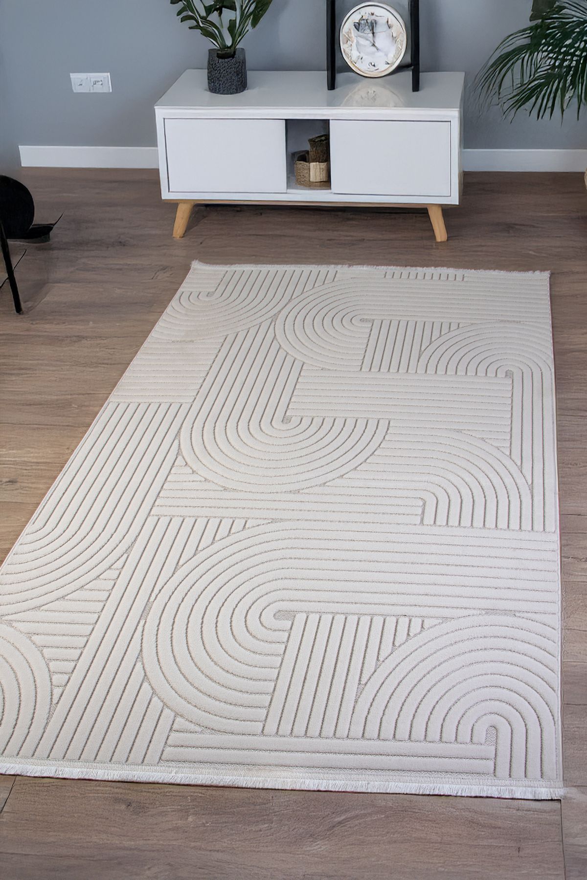 Halika Home Beyaz Sisal Dokuma Hasır Makine Halısı Saçaklı Kaymaz Oturma Salon Yolluk Mutfak Çocuk Oda