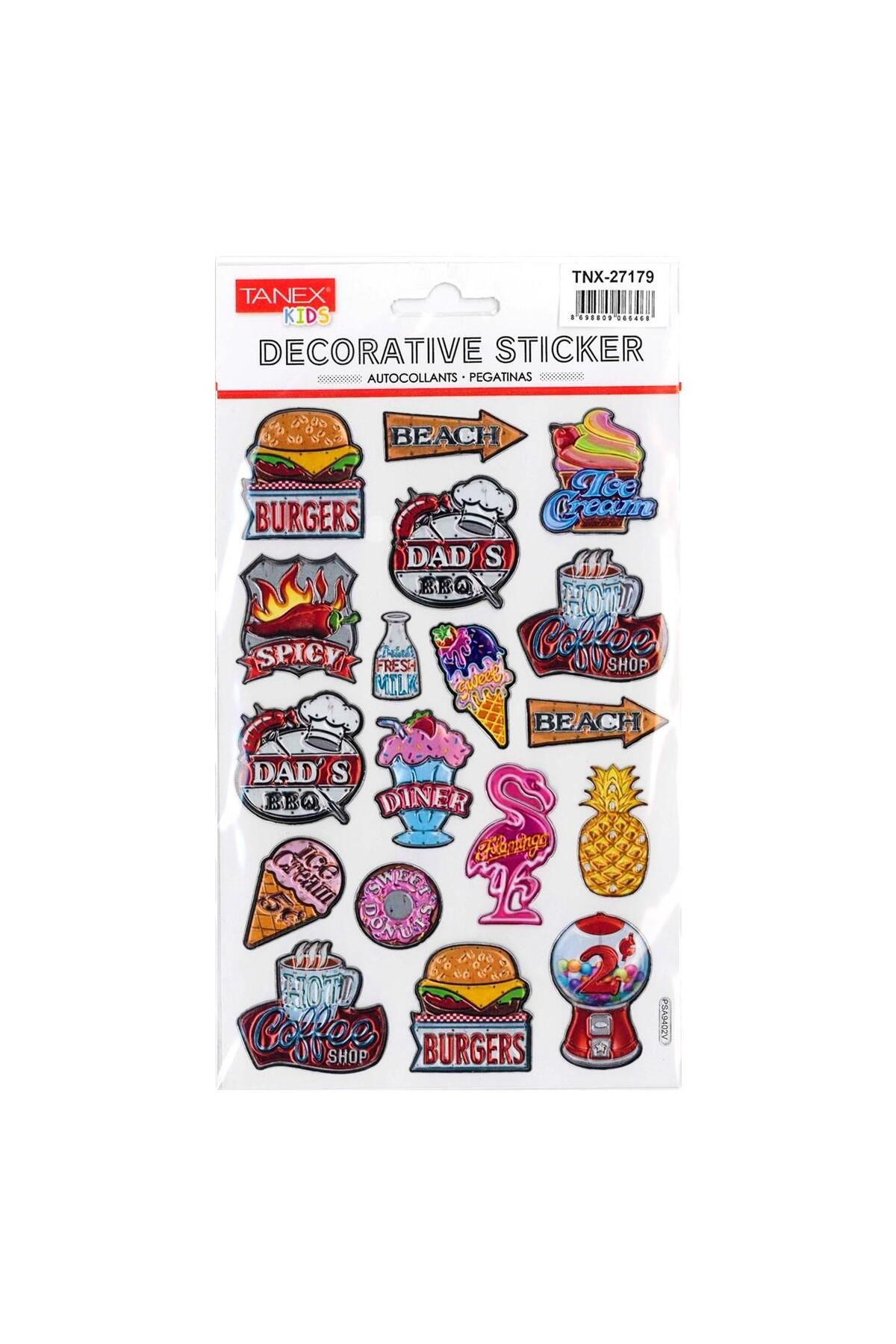 Tanex Kids Sticker Puffy Fast Food Serisi (27179)