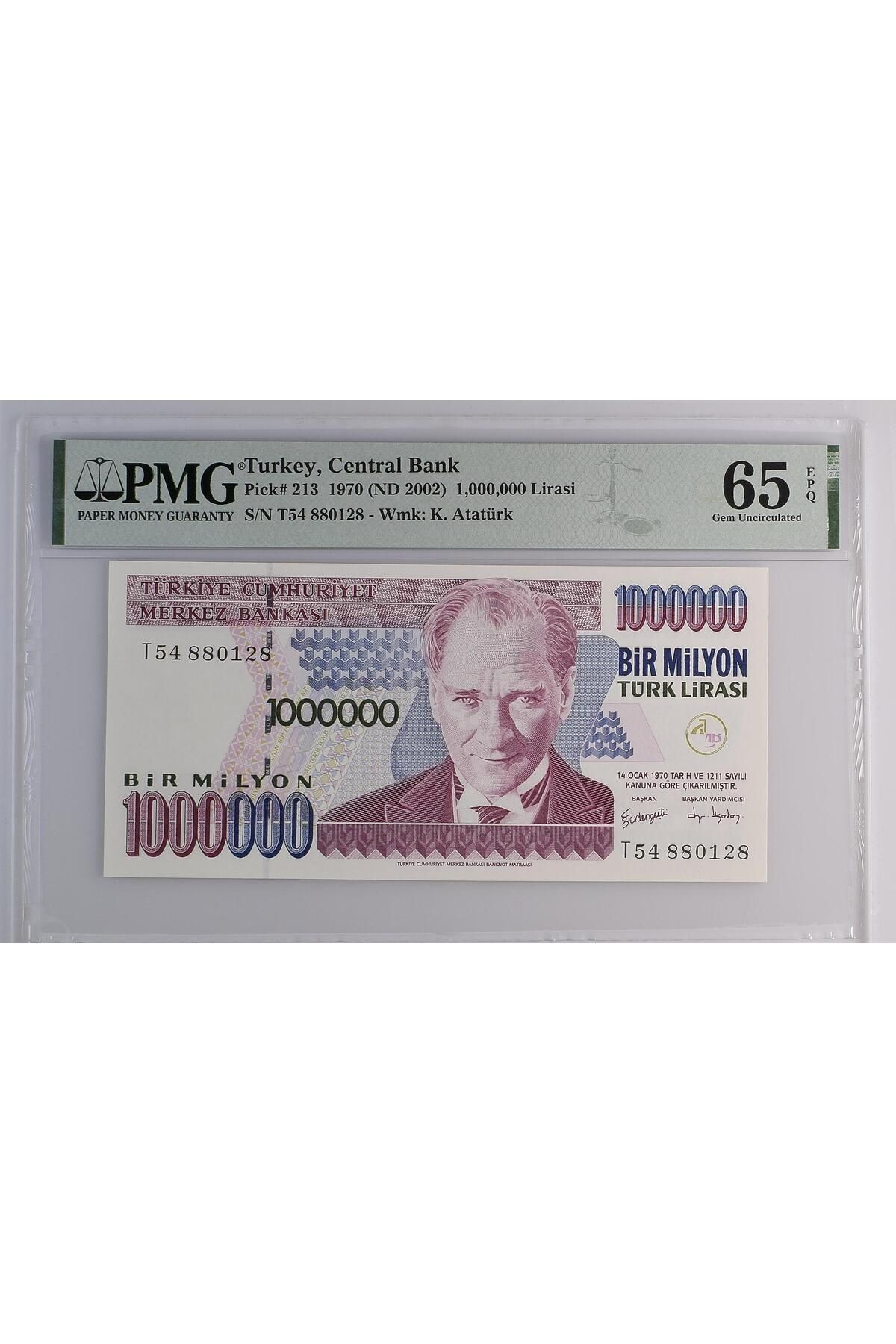 Lidya Koleksiyon 7. Emisyon 3. Tertip 1.000.000 Lira - T54 - PMG 65