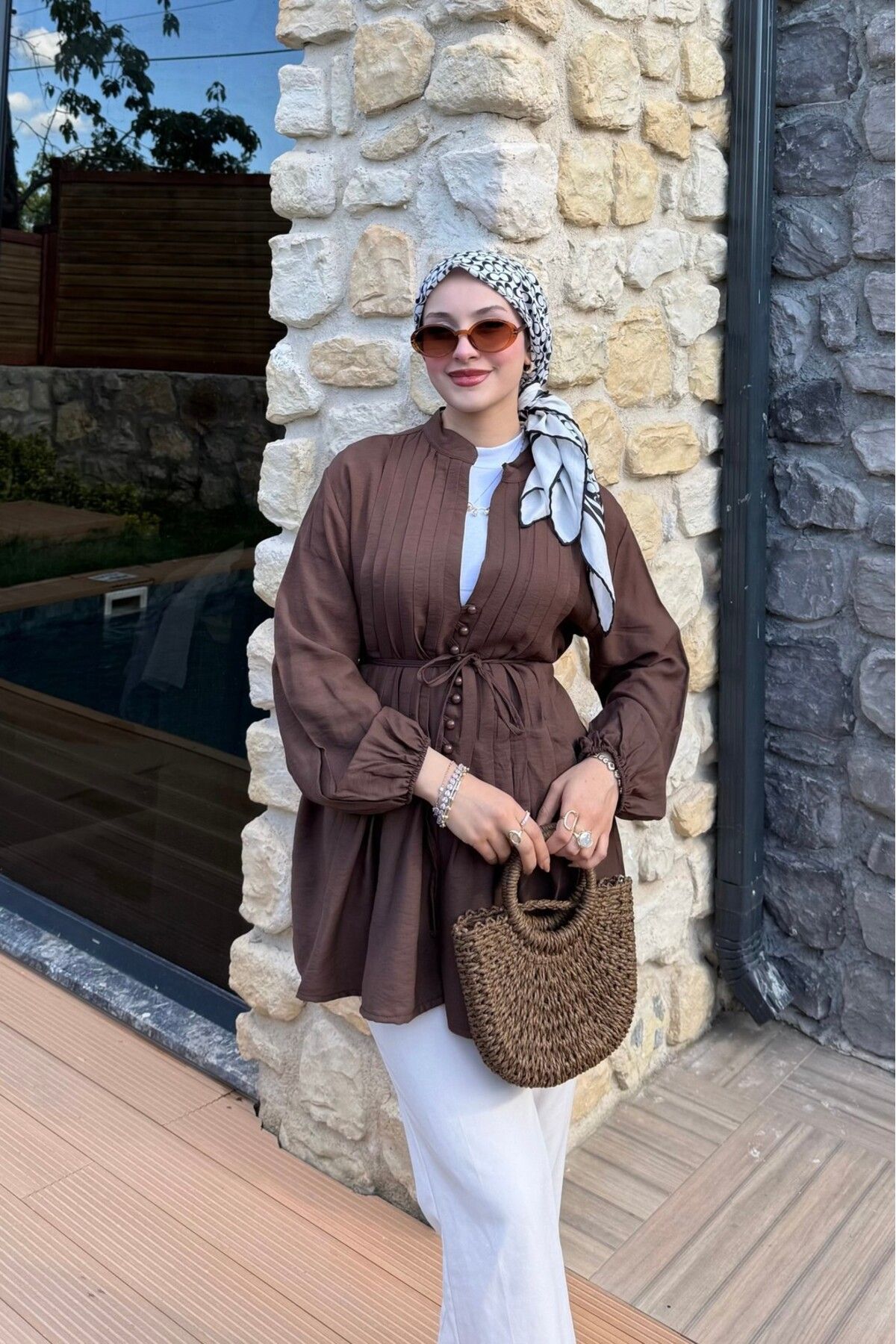 lurex moda Pamuk Vual Biyeli Gömlek