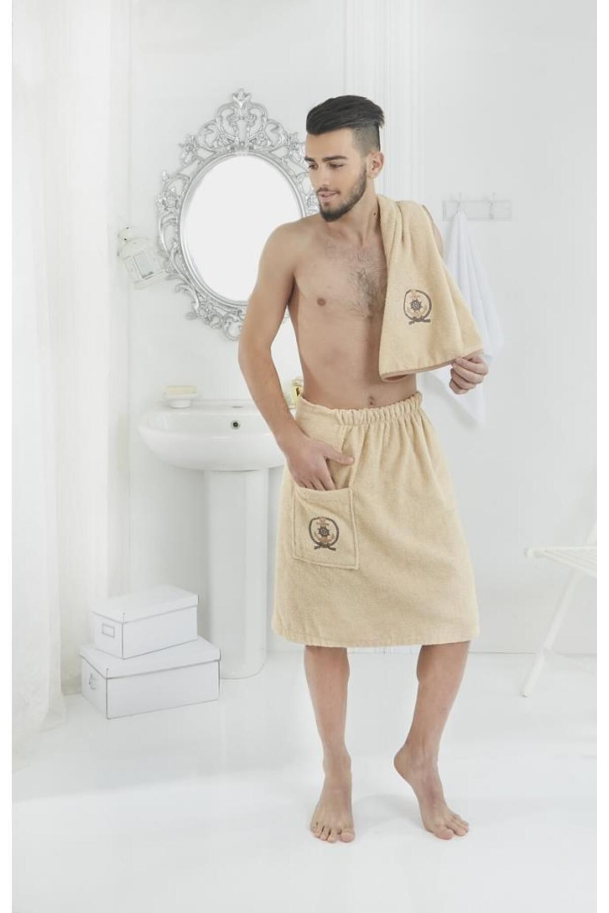 Karna Home Cotton Pamır Erkek Sauna Havlu Seti