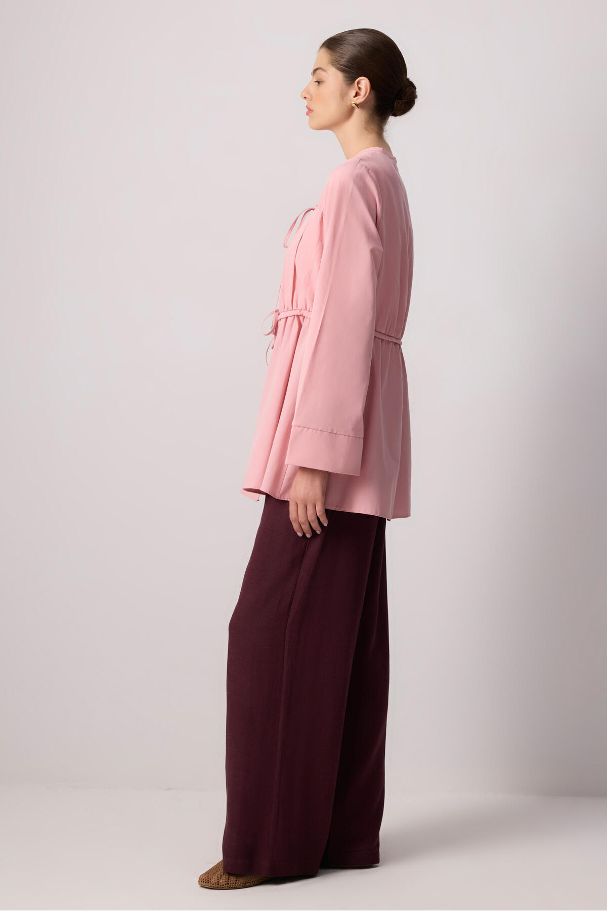 Touché Privé-Poplin Kimono with Tie Front 4