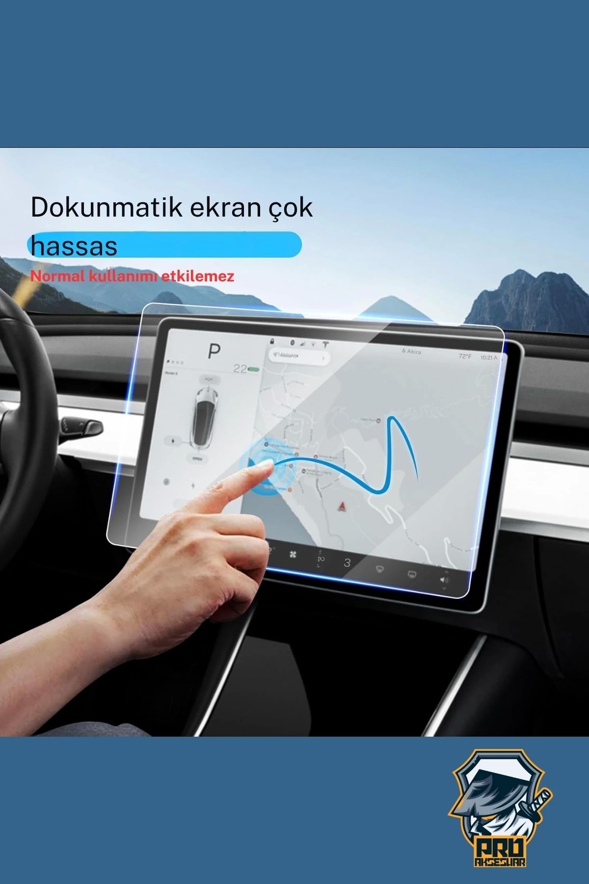 Lopard-For Tesla Model Y Juniper 2025 Anti-Fingerprint Nano Screen Protector for Front and Passenger Screen 2in1 Front 1 3
