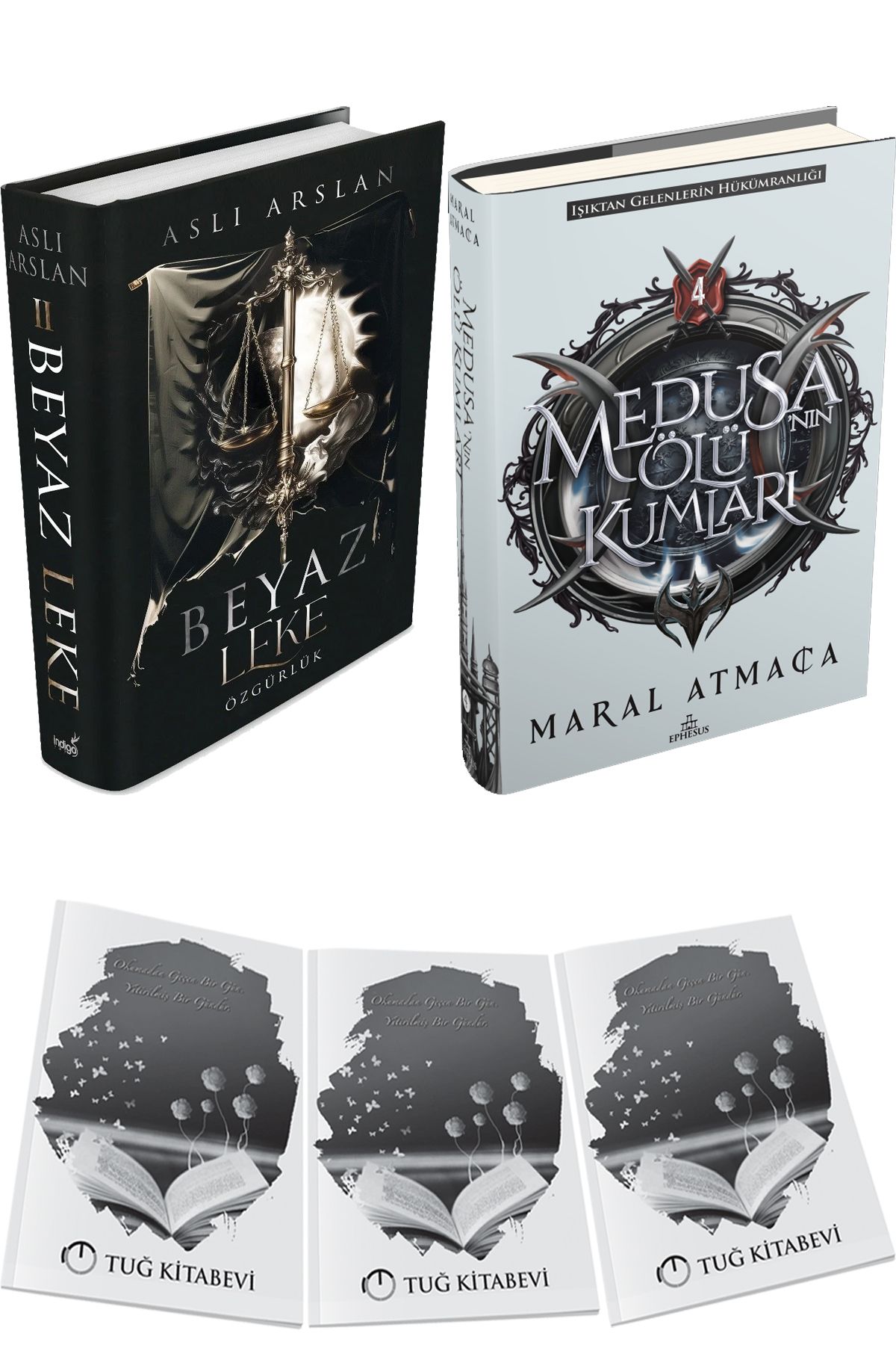 İndigo Kitap Beyaz Leke 2 Özgürlük Ciltli ve Medusanın Ölü Kumları 4 Ciltli + Hediyeli