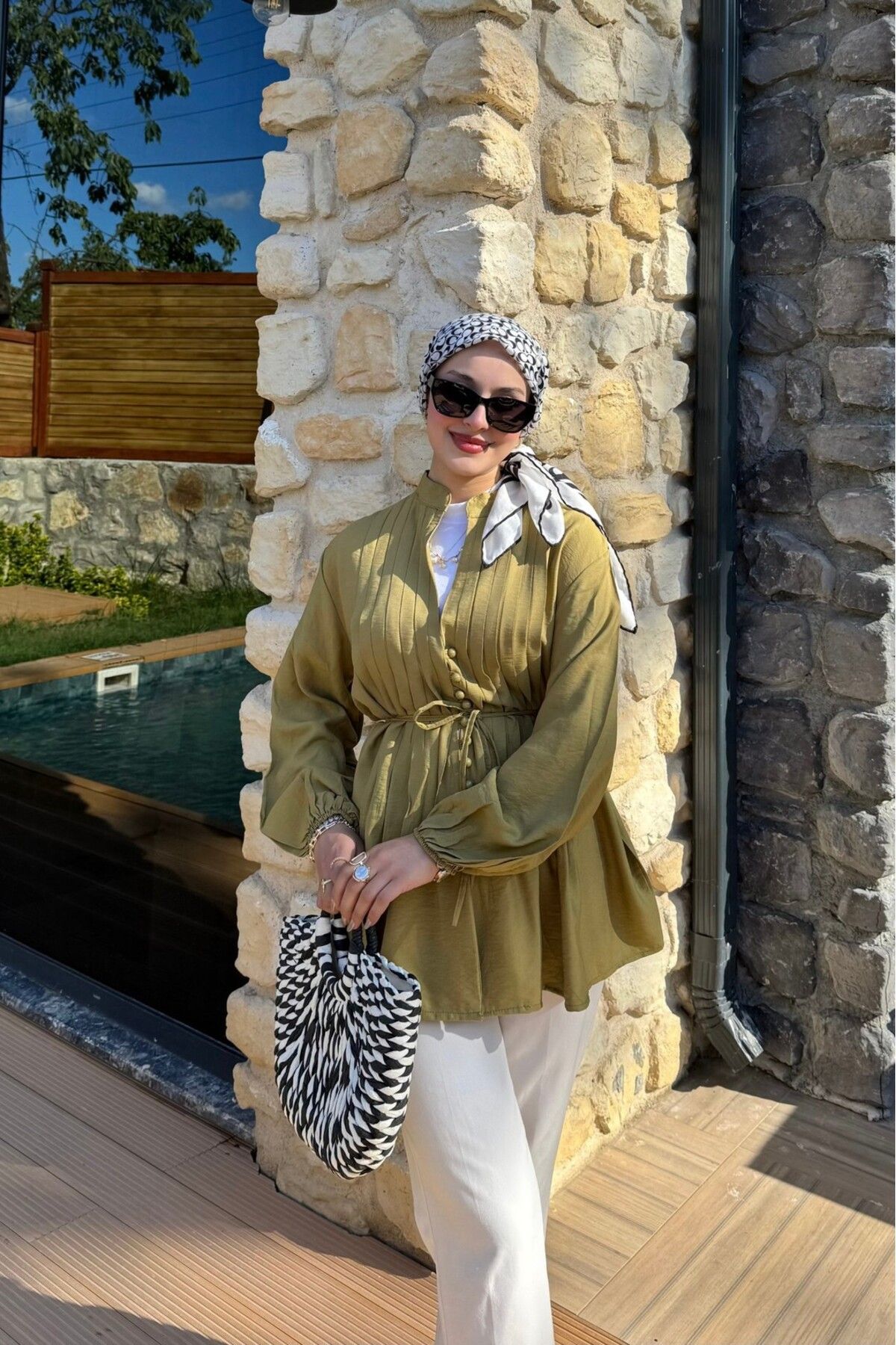 lurex moda Pamuk Vual Biyeli Gömlek