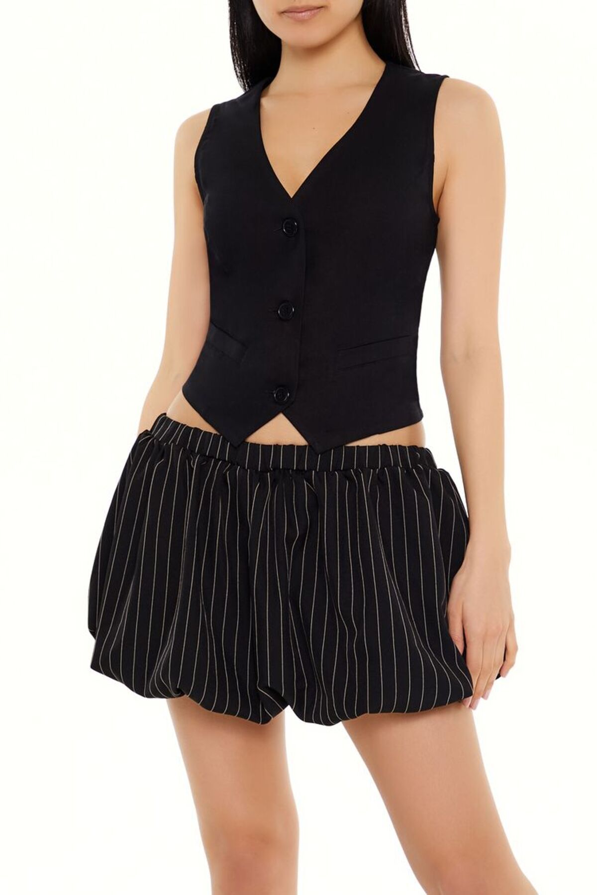 Forever 21 V-Yaka Crop Yelek