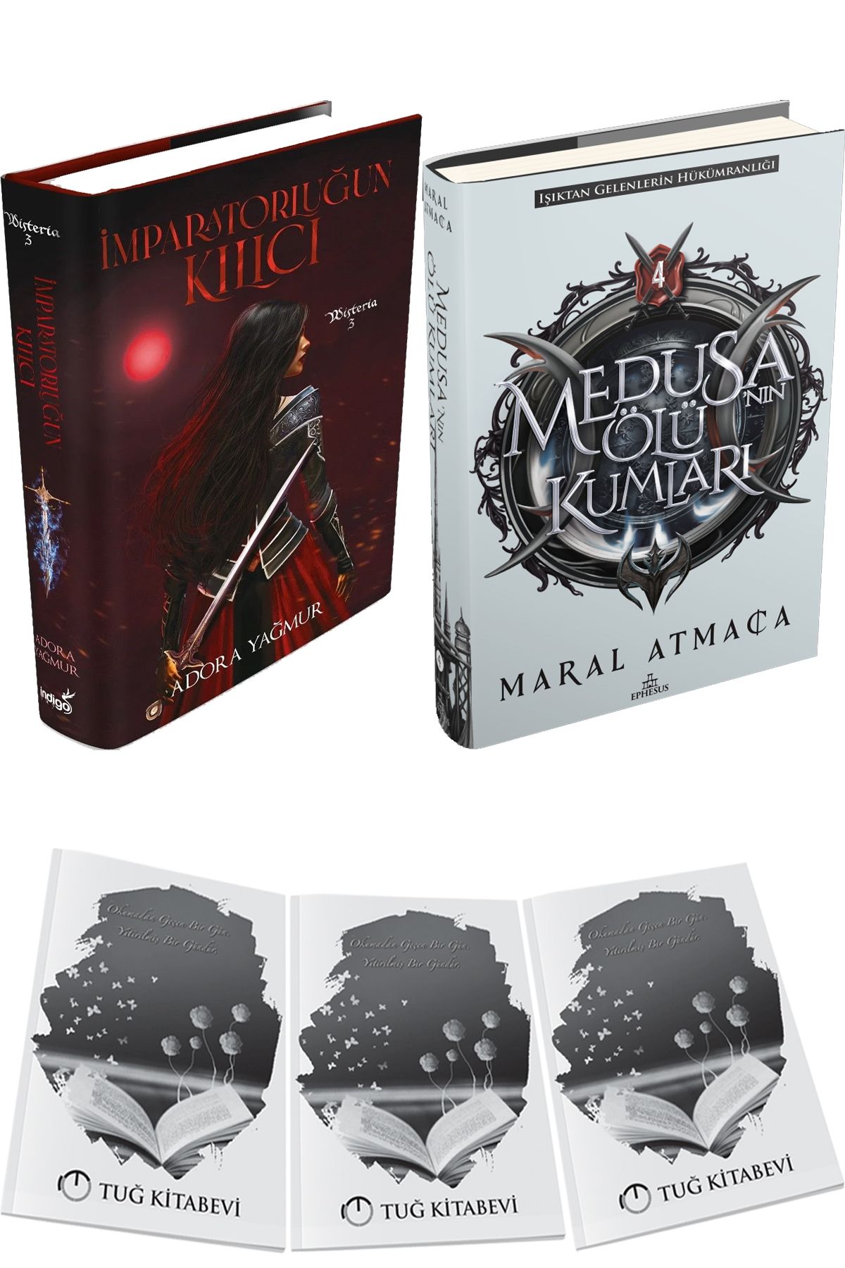 İndigo Kitap İmparatorluğun Kılıcı Ciltli ve Medusanın Ölü Kumları 4 Ciltli + Hediyeli
