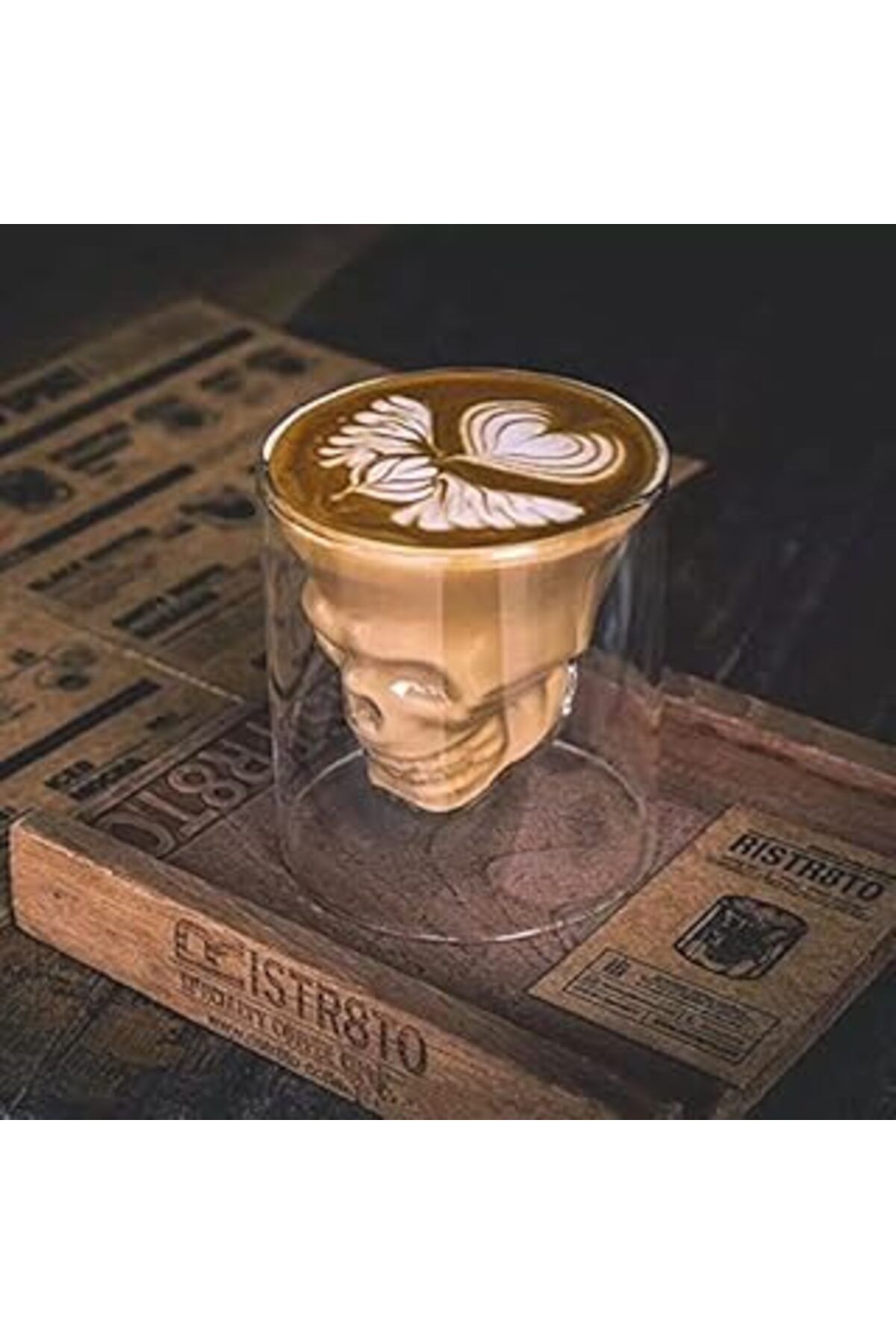ASİTAN Kuru Kafa Shot Bardağı Bardak Isıya Dayanıklı Borosilikat Cam Bardak Kahve Sunum Bardağı