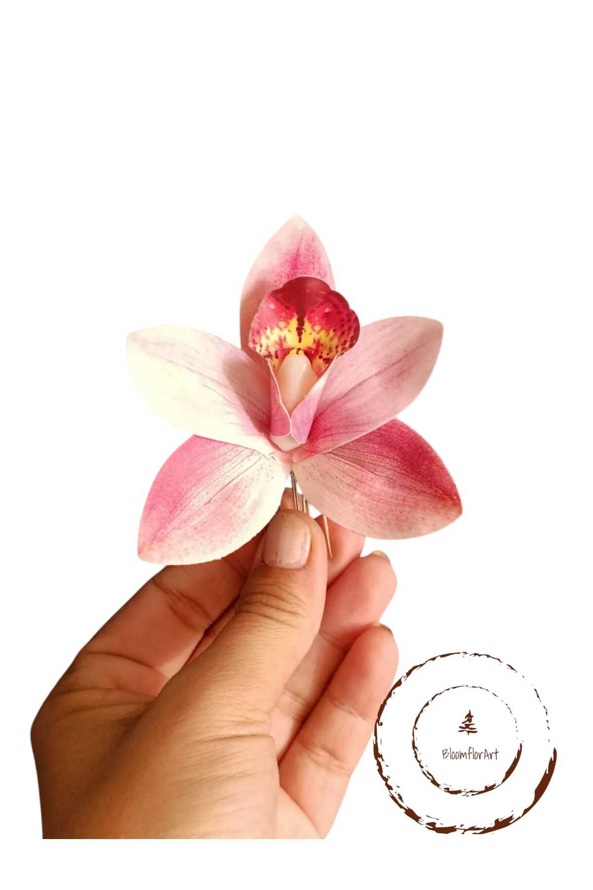 Bloomflorart Pembe Çiçek Tarak Toka