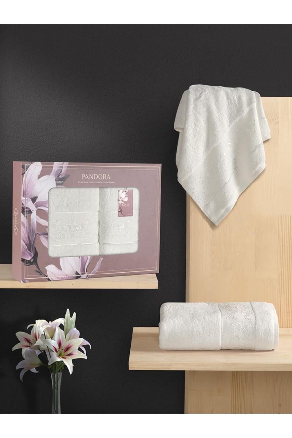 Karna Home Bambu Dokulu 2’li Havlu Takımı 50x90