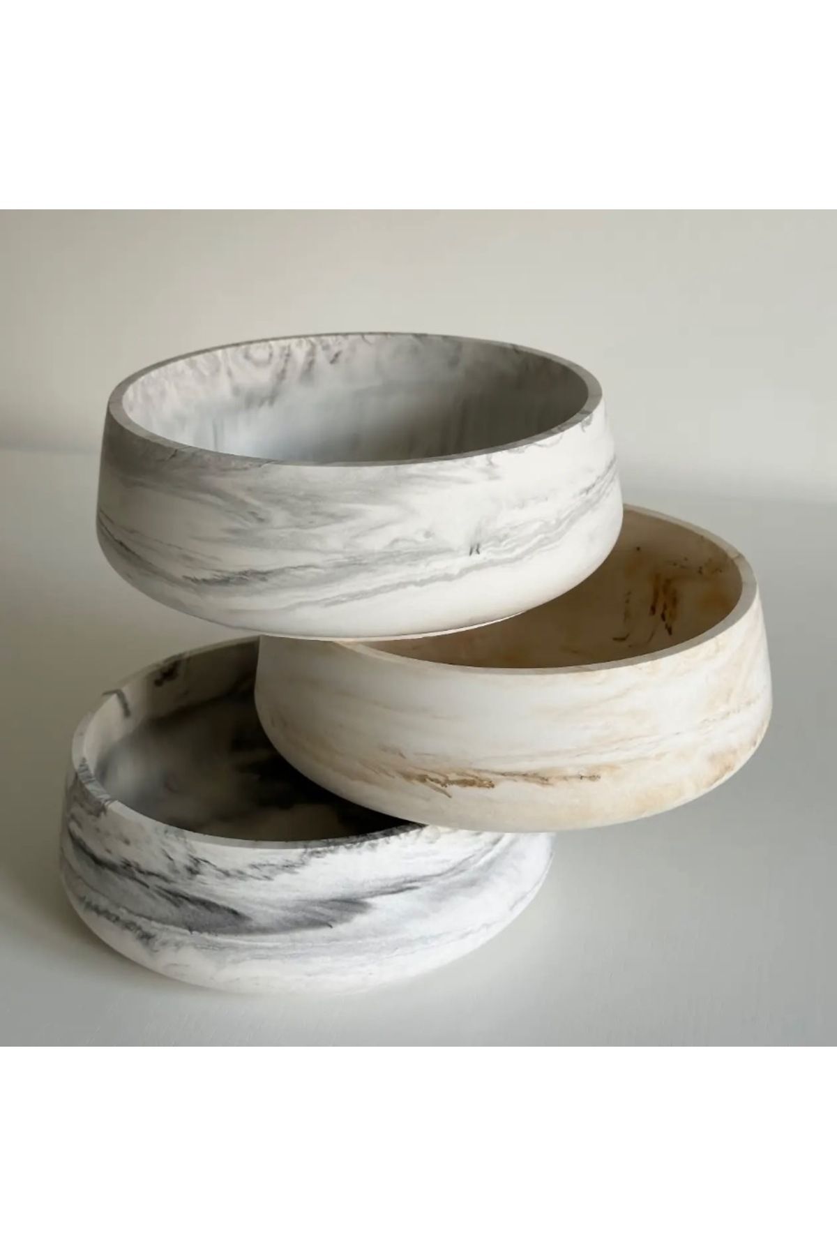 ASTRA STUDIO Mermer Desenli Bowl Siyah