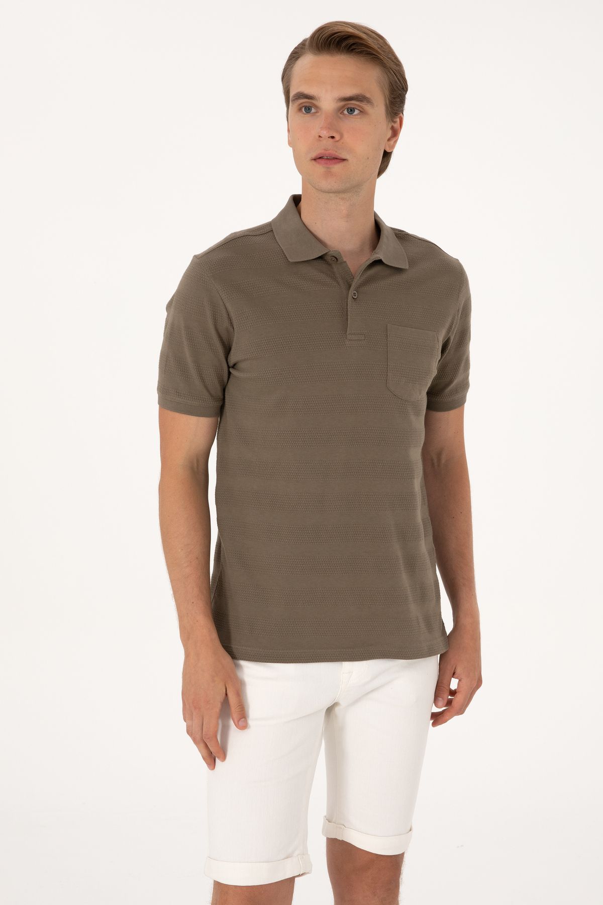 U.S. Polo Assn. Erkek Vizon Tişört 50300128-VR052