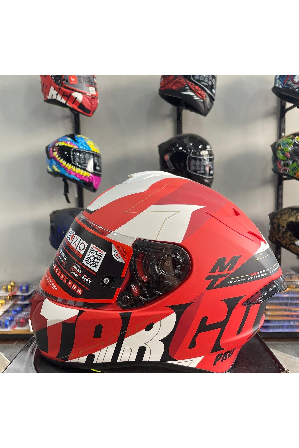MT Targo Pro Bıger C5 Kapalı Kask Mat Kırmızı