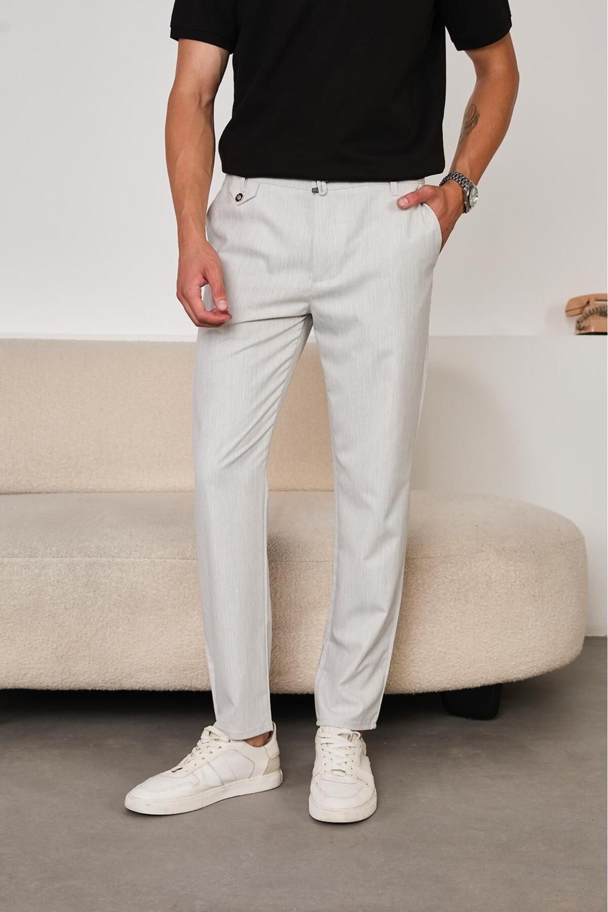 HA-KA GİYİM Erkek Yeni Sezon Jogger Pantolon Kapaklı Düğme Detaylı Regular Kalıp Jogger Pantolon