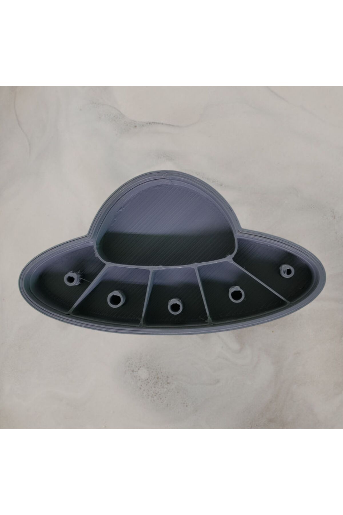 Biçim Vadisi UFO Kurabiye Kalıbı - Galaksi Serisi - UFO Kil Kalıbı Gri Plastik 7x5 cm