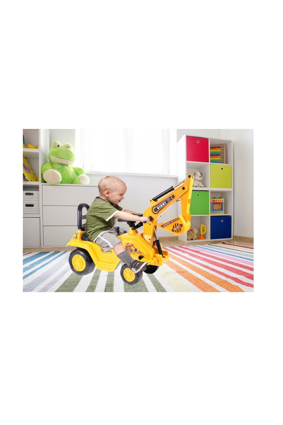 ideal STORE-Masinuta Interactiva 3 in 1 idealSTORE FIRE CONSTRUCT, Echipata cu functie de Excavator si Olita, Ac 8