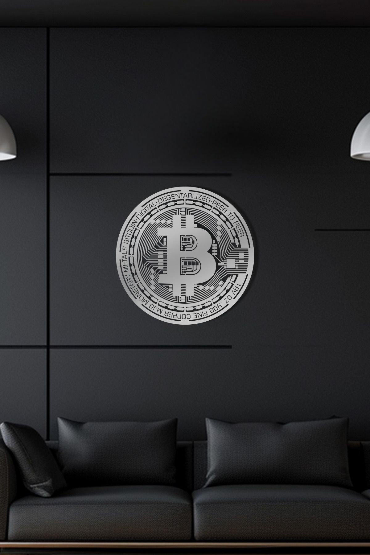 cncrafft Bitcoin Metal Tablo – Kripto Para Temalı Duvar Dekoru