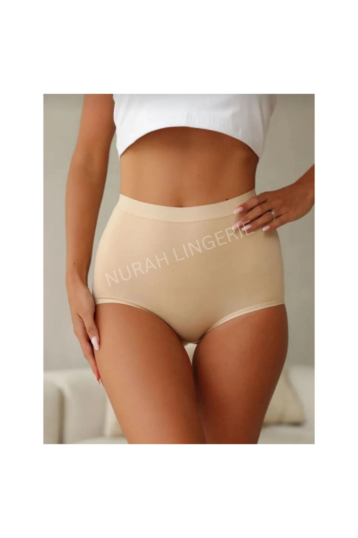 nura Nurah Lingerie 3'lü Paket Kadın Yüksek Bel Toparlayıcı Sıkılaştırıcı Külot