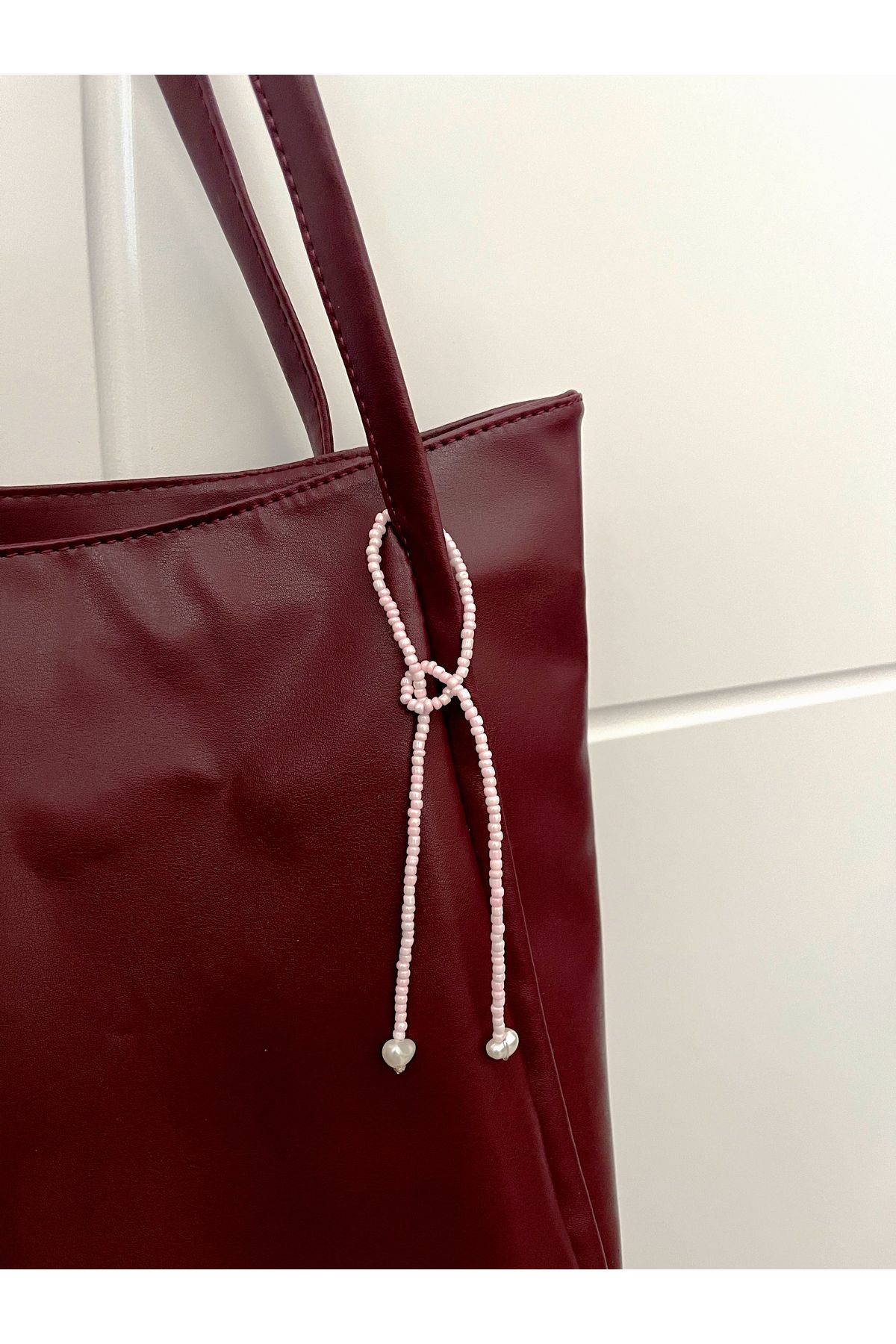 Poshy Atelier Boncuklu İnci Çanta Charmı Araba Süsü