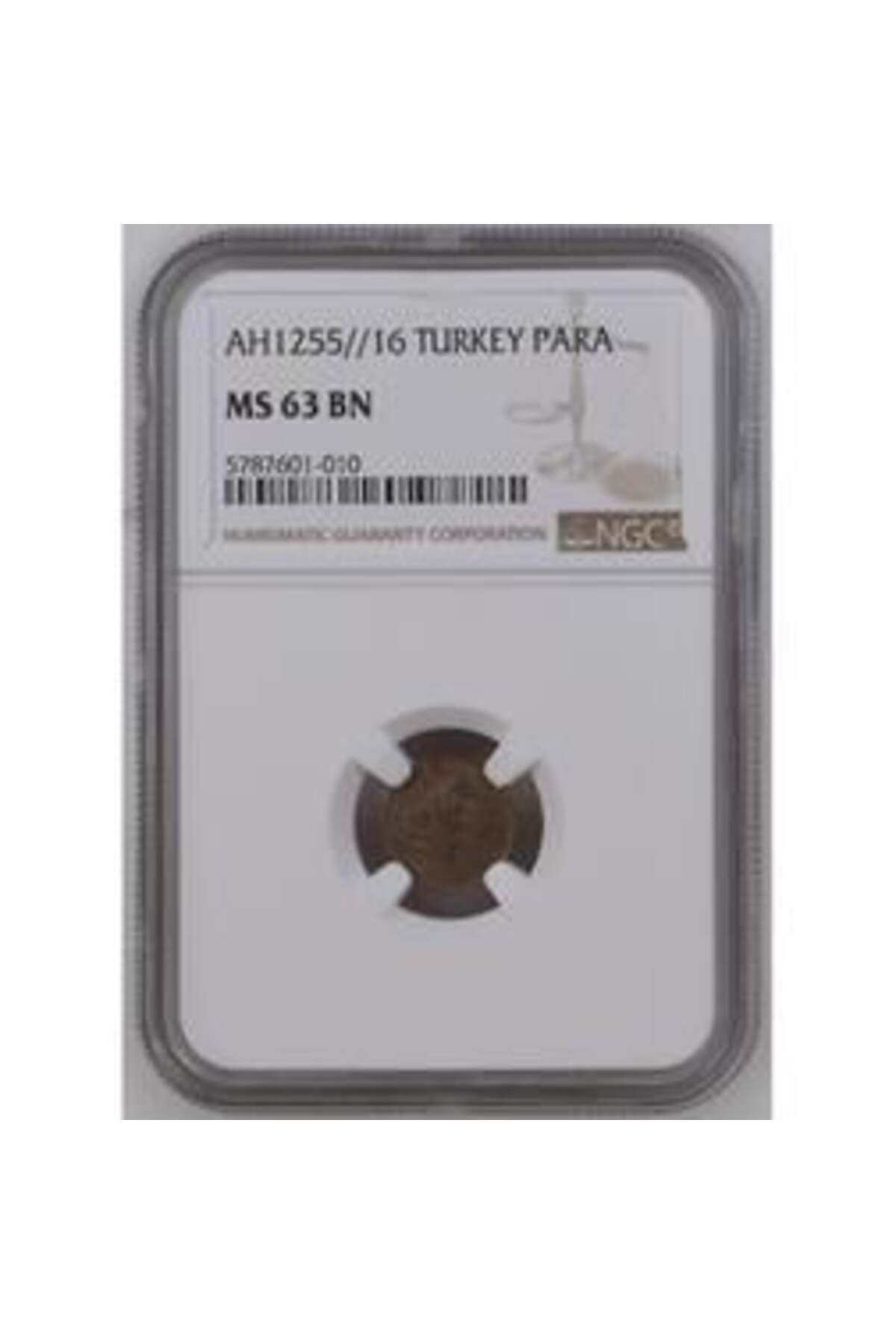Lidya Koleksiyon Sultan Abdülmecid 1255/16 Bakır 1 Para - ÇİL - NGC MS63 BN