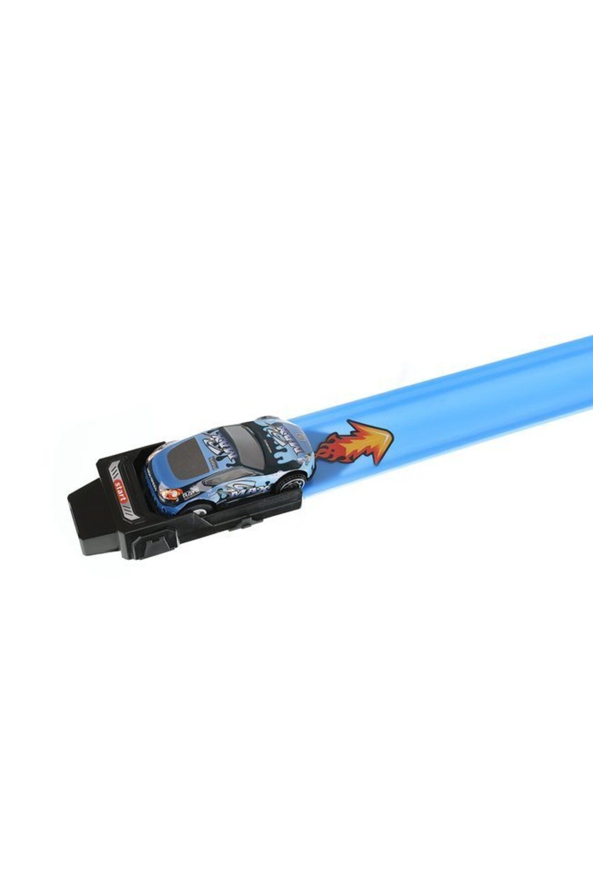 Iso-Circuit with launcher and toy car, track with x 2 loops and 2 cars, track length 165 cm 3