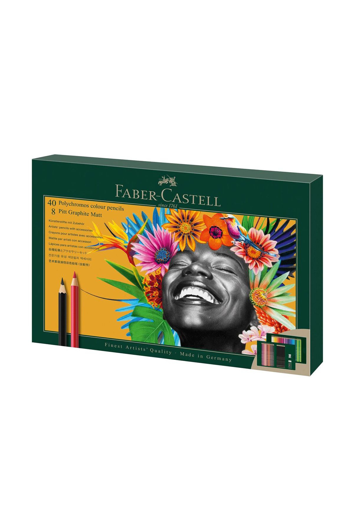 Faber Castell Polychromos & Pitt Graphite Matt 50'li Hediye Seti, Parlak ve Canlı Renkler