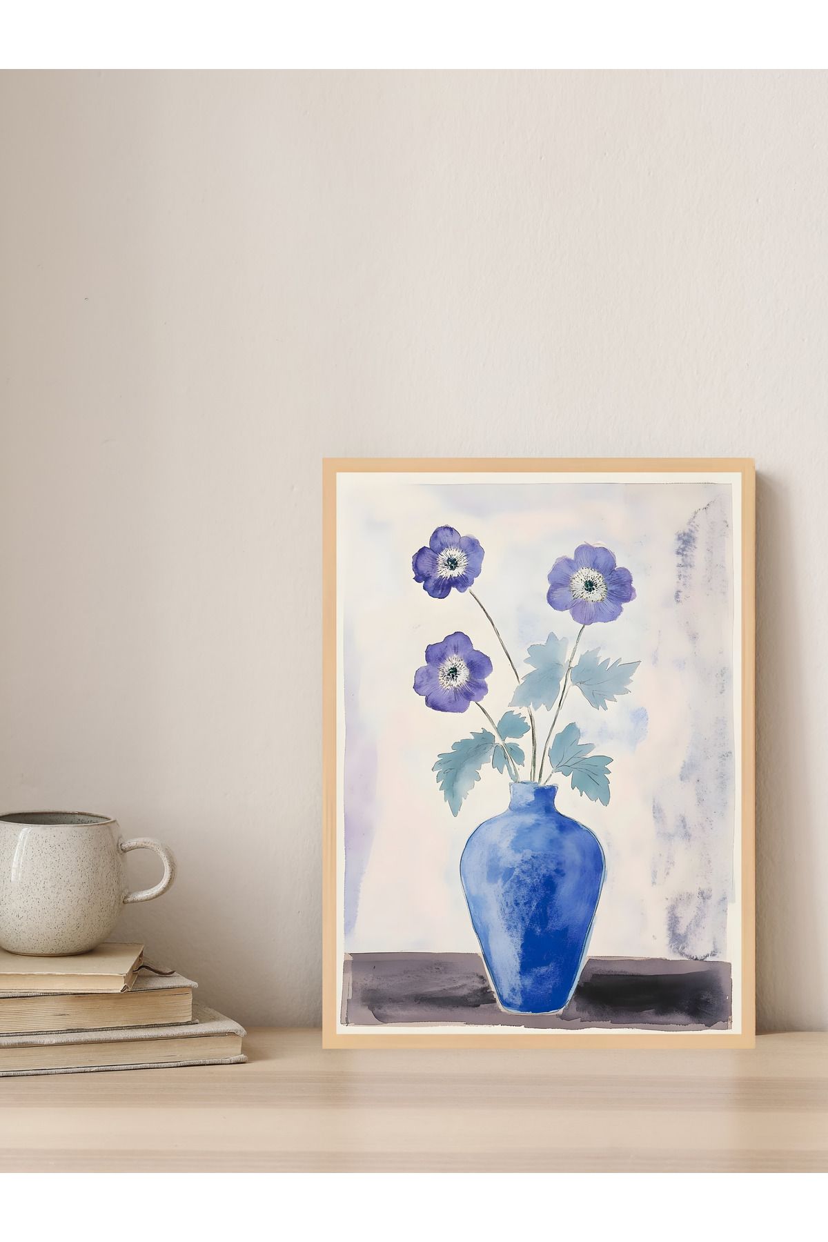Tuba Decor Tek parça Ahşap Çerçeve Görünümlü MDF Tablo