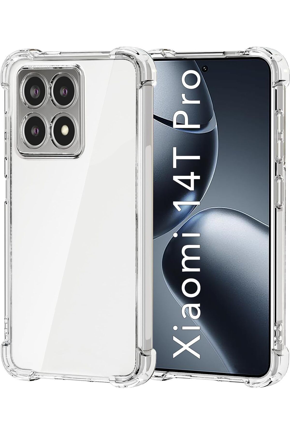 Ehr. Xiaomi Mi 14T Pro Uyumlu Darbe Önleyici Sararmaya Dayanıklı Airbag Korumalı Ultra Slim TPU Şeffaf Si