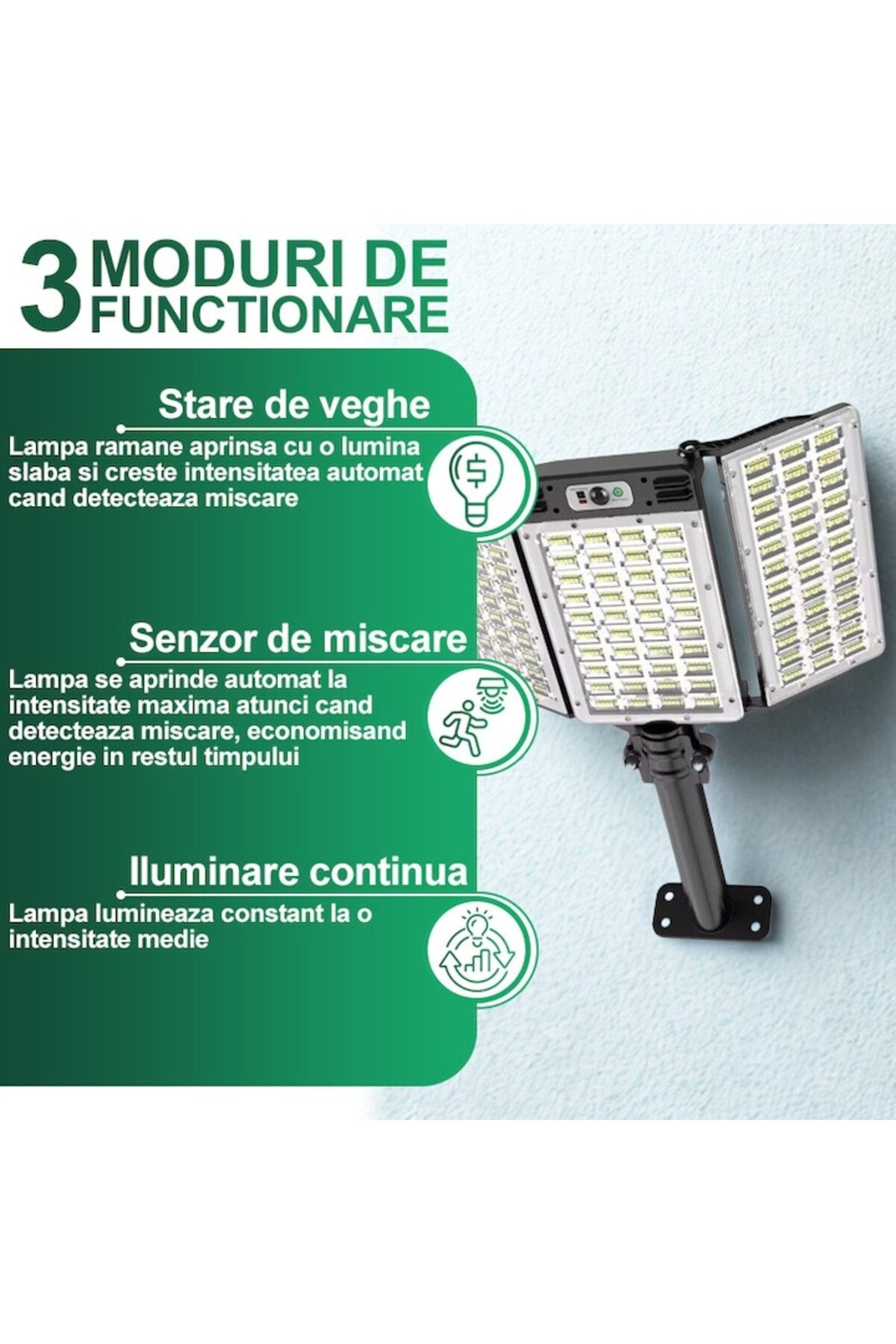 NEXTLY-Lampa solara stradala de exterior cu telecomanda NEXTLY, ajustabila, ABS, W787-2, negru 4