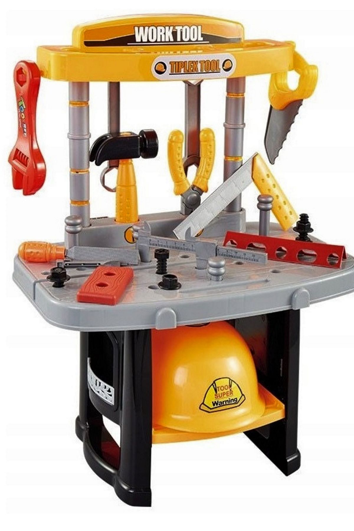 ideal STORE-Banc de lucru interactiv cu casca idealSTORE Junior Tool Set, Dimensiuni 47 x 37 x 24 cm, Include 25 6