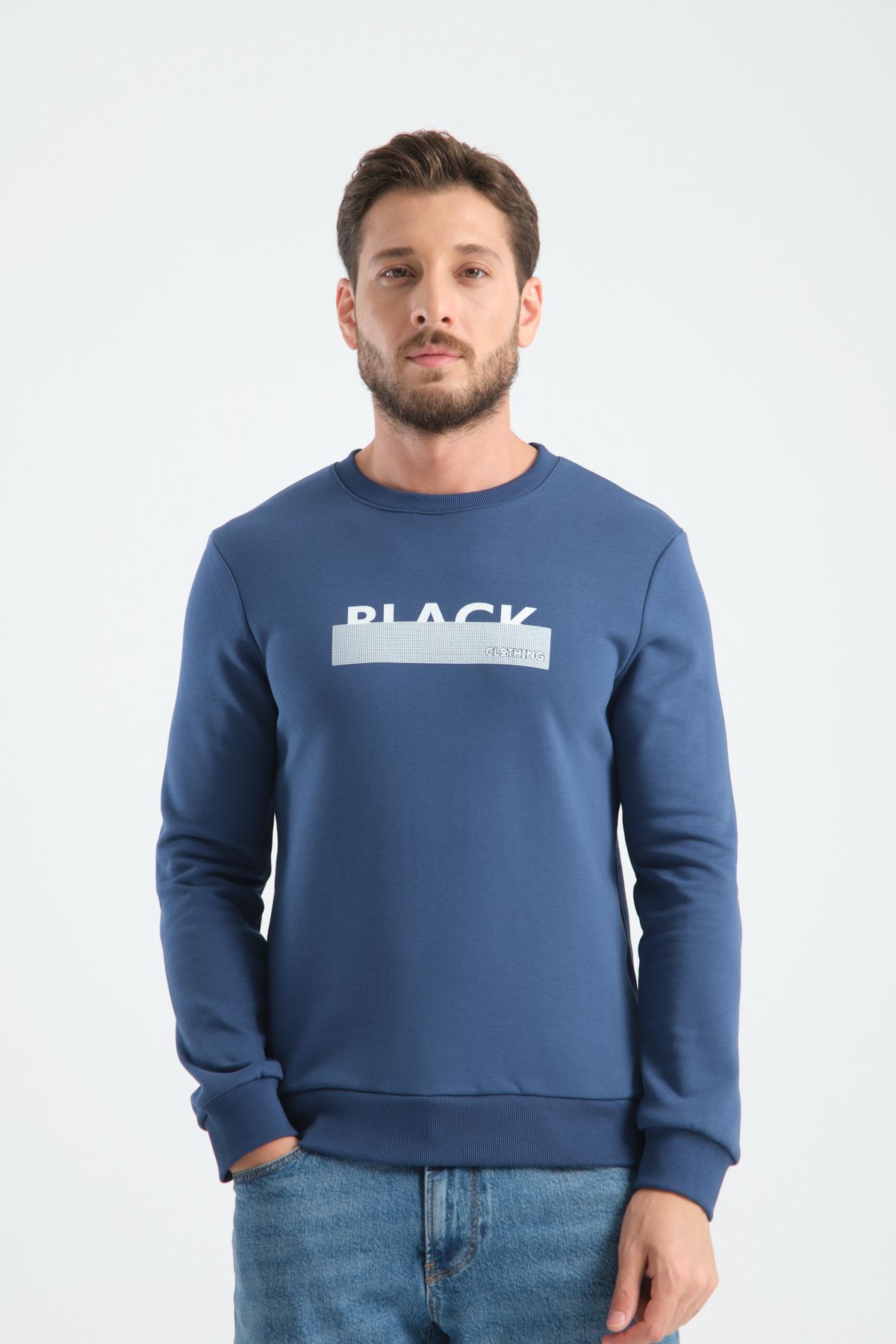 Shooter Sportswear Elite Class Erkek Sweatshirt Parlament Sökülmez Baskı Standart Kalıp