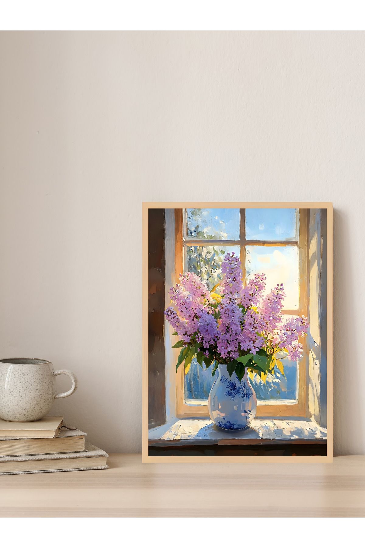 Tuba Decor Tek parça Ahşap Çerçeve Görünümlü MDF Tablo