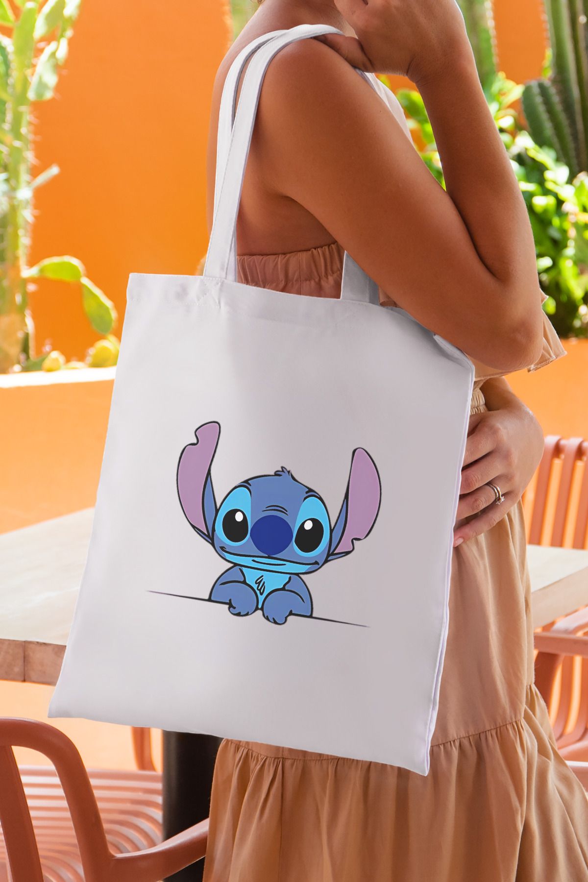 SevindirenŞeyler Stitch Baskılı Bez Çanta Plaj Çantası Tote Bag - Sevindiren Şeyler