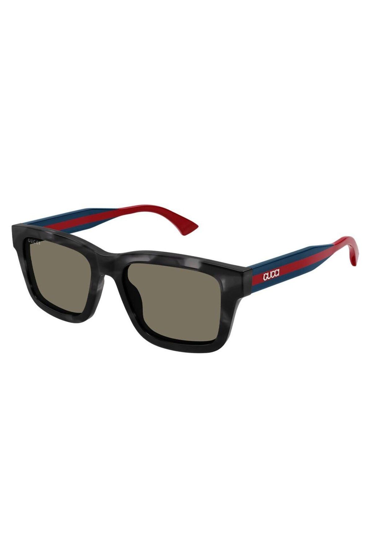 Gucci GG1869S 004 53-18 Unisex Güneş Gözlüğü – Dikdörtgen Çerçeve, Kahverengi Lens, UV400 Koruma