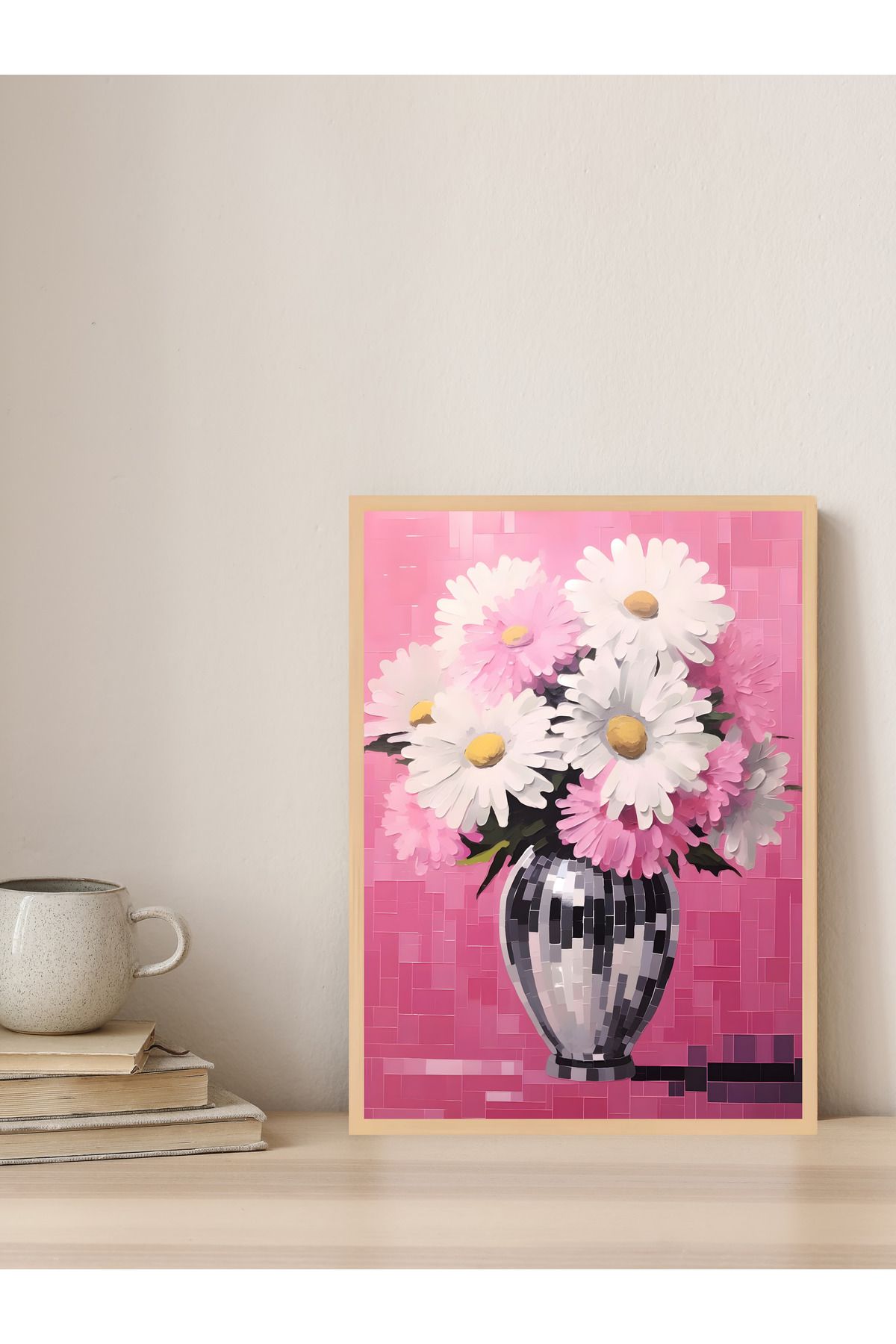 Tuba Decor Tek parça Ahşap Çerçeve Görünümlü MDF Tablo