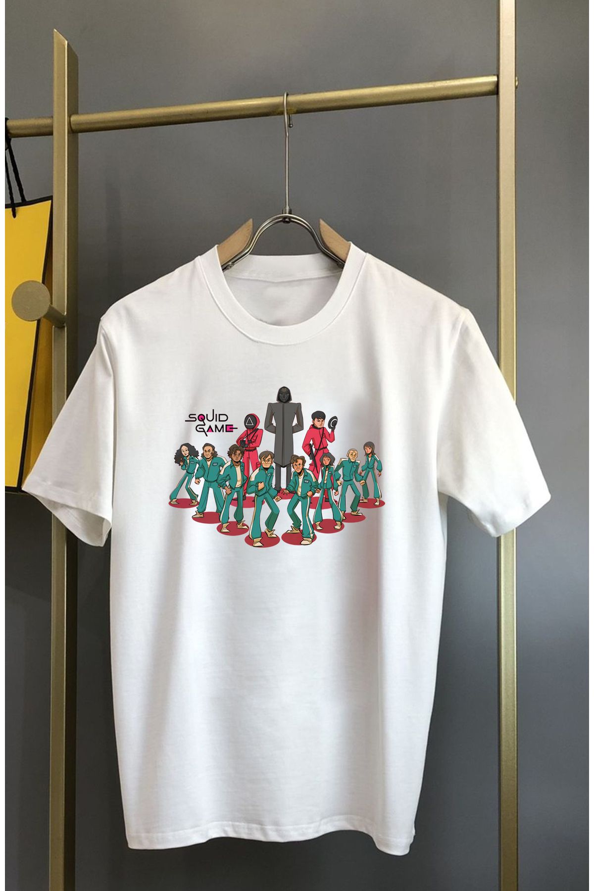 VİZYON İKRA SQUID GAME 456 Popüler Karakterler Baskılı Unisex T-shirt/Tişört - TÜM YAŞ GRUPLARI