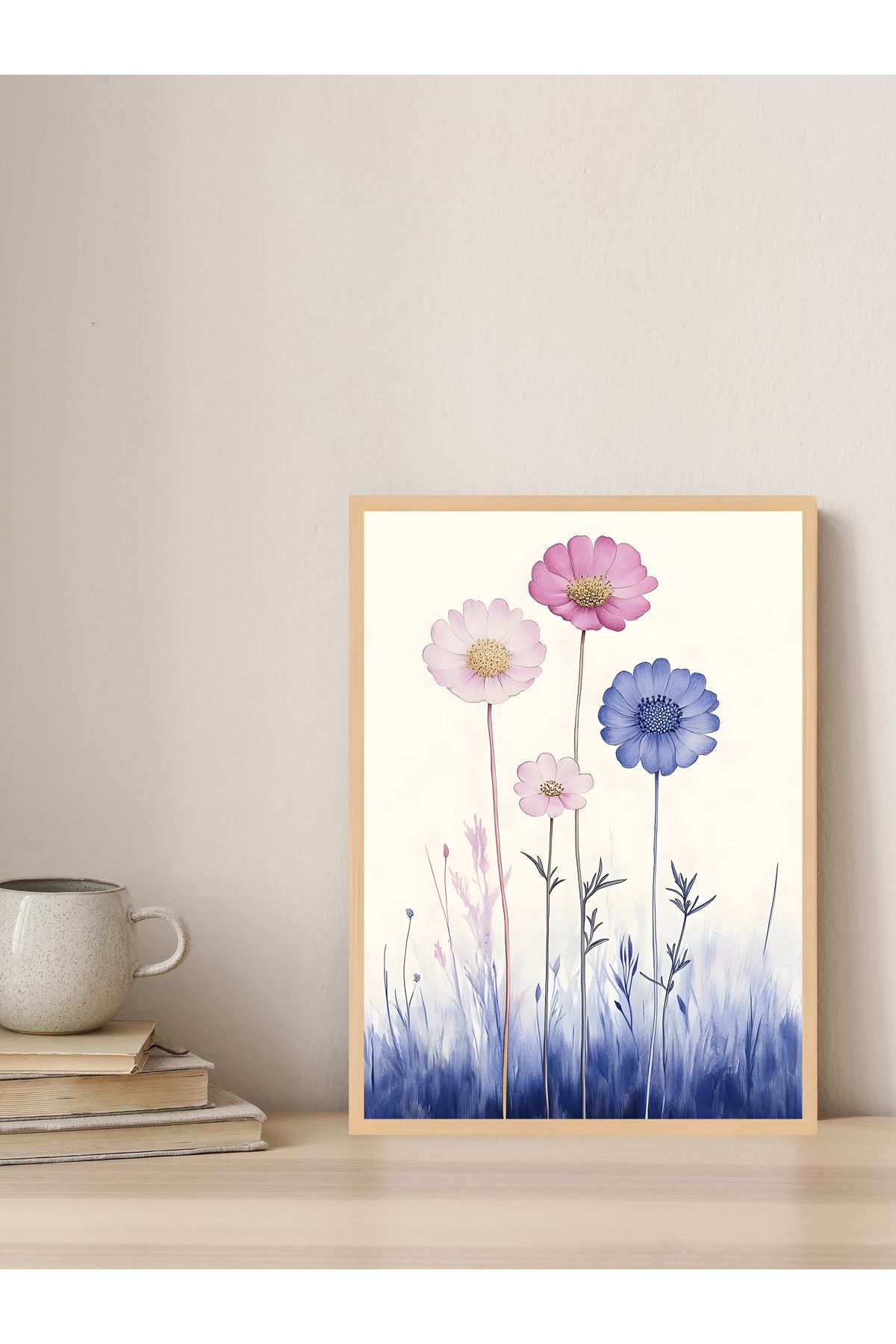 Tuba Decor Tek parça Ahşap Çerçeve Görünümlü MDF Tablo