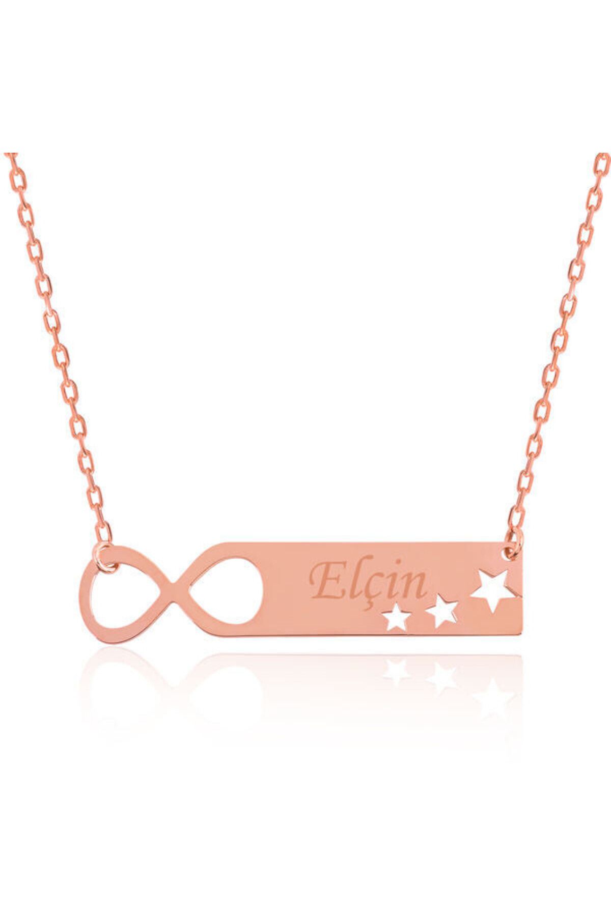 shop Rose Sonsuzluk Kişiye Özel İsim 925 Ayar Gümüş Kolye