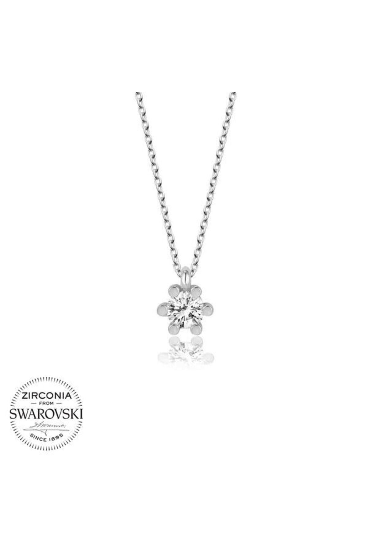 shop Taşlı Tek Taş 925 Ayar Gümüş Kolye