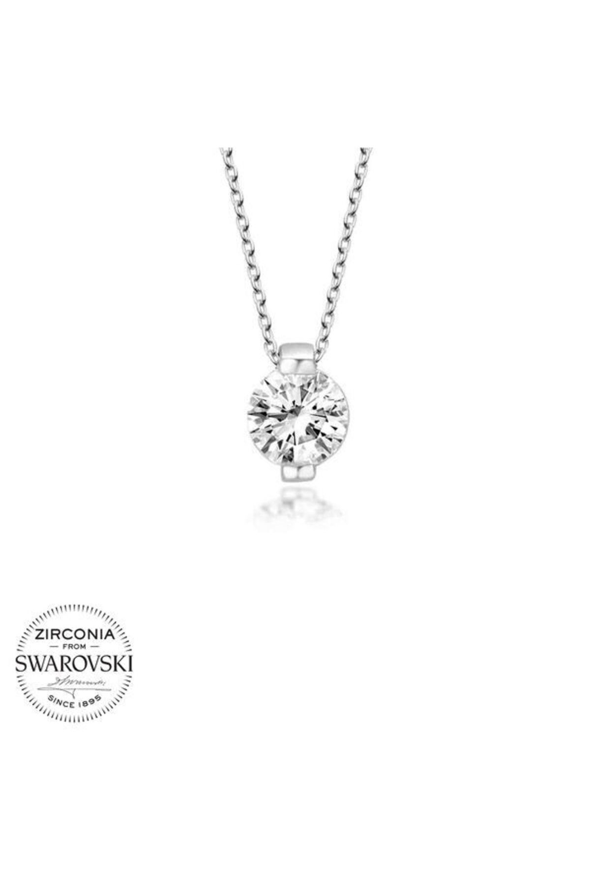 shop Taşlı Tek Taş 925 Ayar Gümüş Kolye