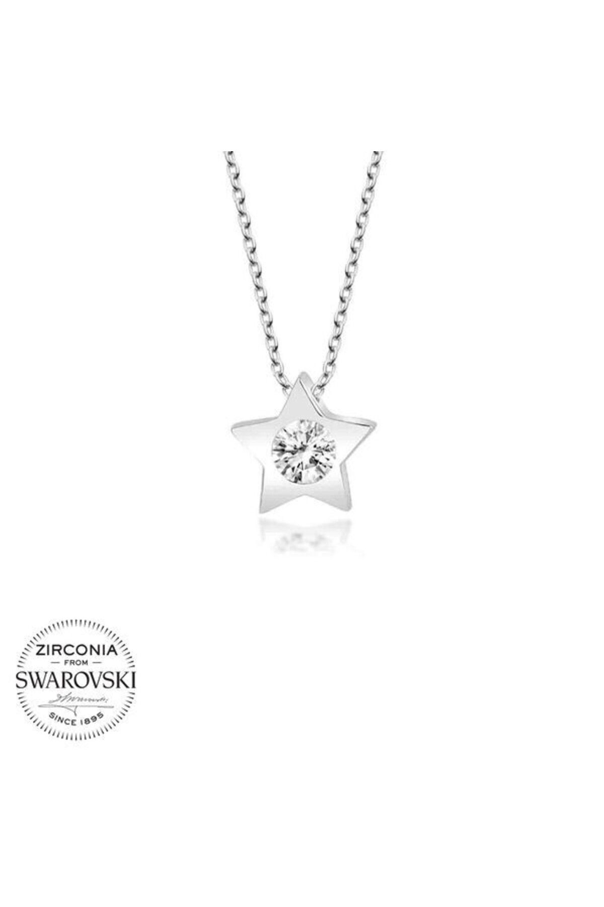 shop Taşlı Yıldız Taş 925 Ayar Gümüş Kolye