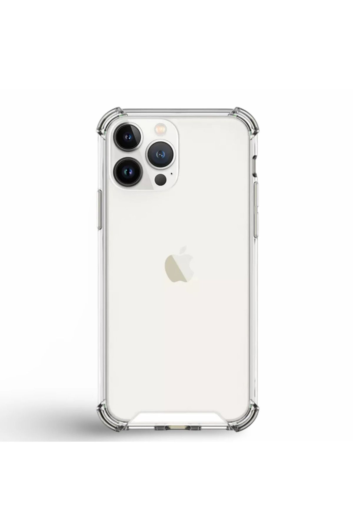 Ekospot iPhone 14 Pro/Pro Max 13 Pro/Pro Max Uyumlu Şeffaf Sert Darbelere Dayanıklı Darbe Emici Kılıf