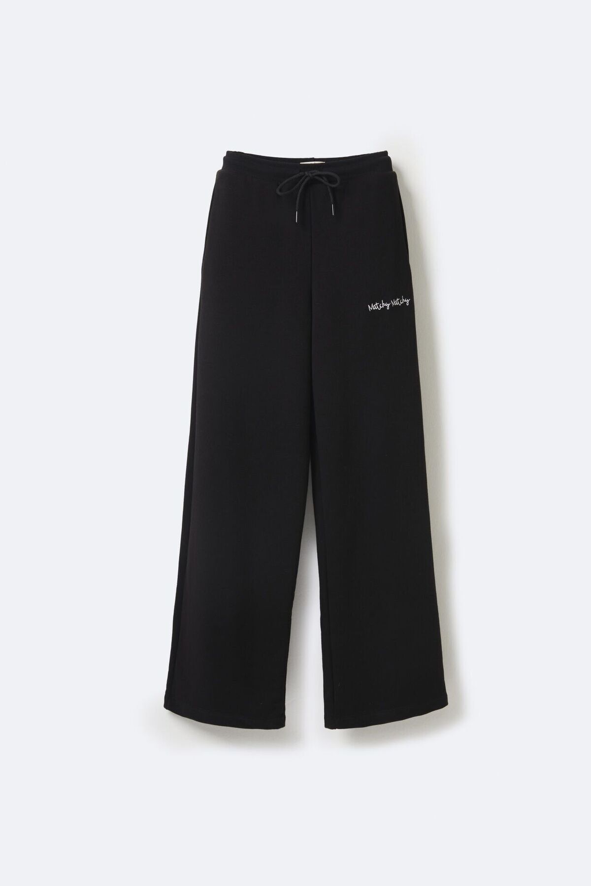 Matchy Matchy Kadın Wide Flare Black Sweatpant