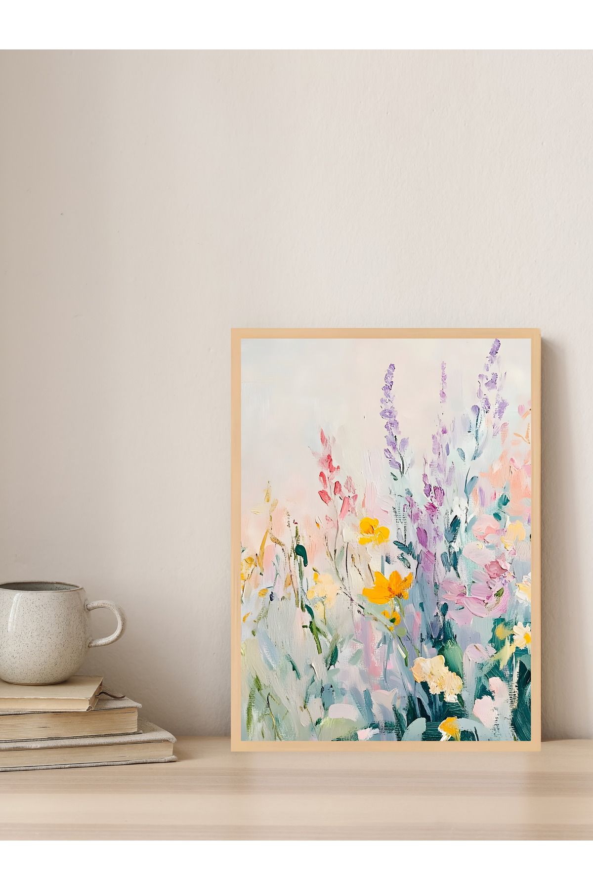 Tuba Decor Tek parça Ahşap Çerçeve Görünümlü MDF Tablo
