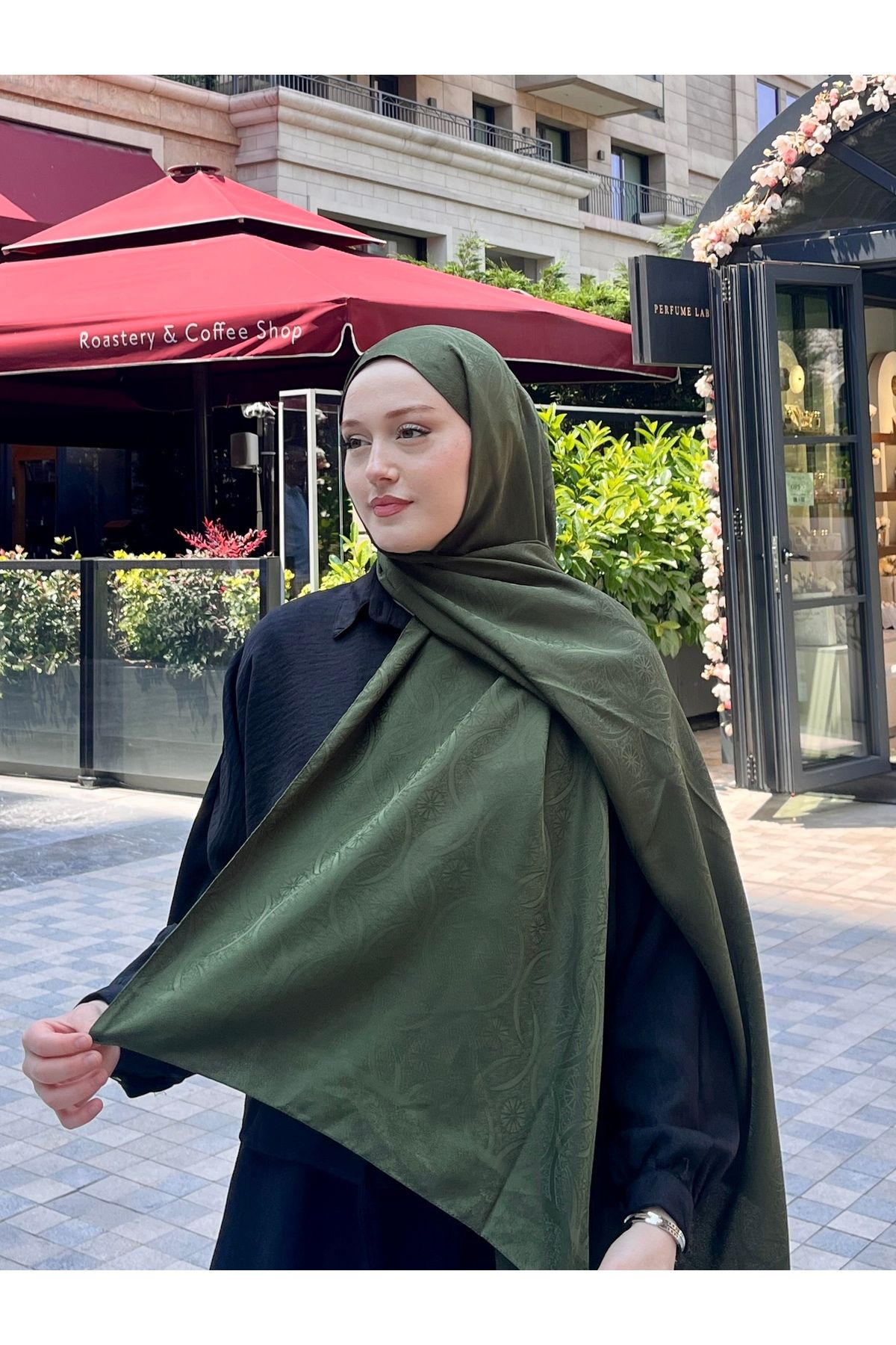 hijabchi Etnik Jakar Şal Sarmaşık Yıldızı Desen -